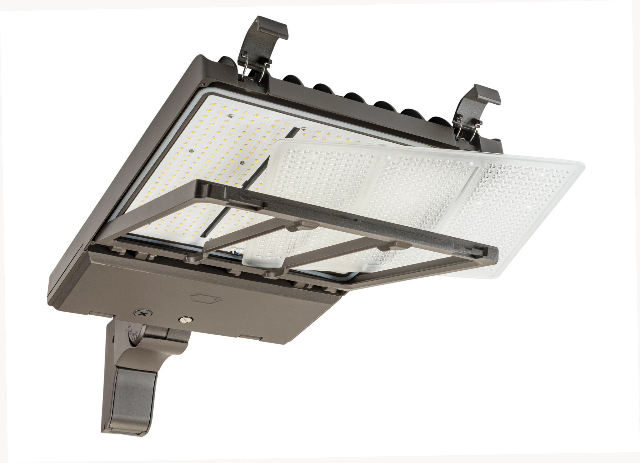 Product image for Keystone KT-ALED140PS-M2-OSB-PMA-8CSB-VDIM-P Pole Mounted LED Area Light Premium Package, Selectable Wattage, CCT & Lumens, 120-277V, 0-10V Dimming - Bronze